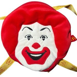 Vintage Y2K Ronald McDonald McDonald's Mini Backpack Bag Clown Face RARE